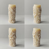 Japleed Elegant Lily Embossed Candle Molds for Candle Making, 3D Flower Silicone Molds for Candle Soap Wax Resin Clay, Blooming Lily Chocolate Cake Fondant Molds, DIY Floral Art Craft Wedding Decor japleed