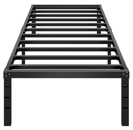 HLIPHA Metal Platform Bed Frame 14 Inch Tall,No Box Spring Needed,Twin Size Bed with Heavy Duty Strong Support Slats,Easy to Assemble,Black HLIPHA