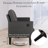 CHYMSUN 56" W Loveseat Sofa, Mid Century Modern Sofa Couch w/ 2 USB & Side Pocket, Small Love Seat Sofas for Living Room, Tufted Couches for Small Spaces, Bedroom, Office, Apartment (1, Dark Grey) CHYMSUN