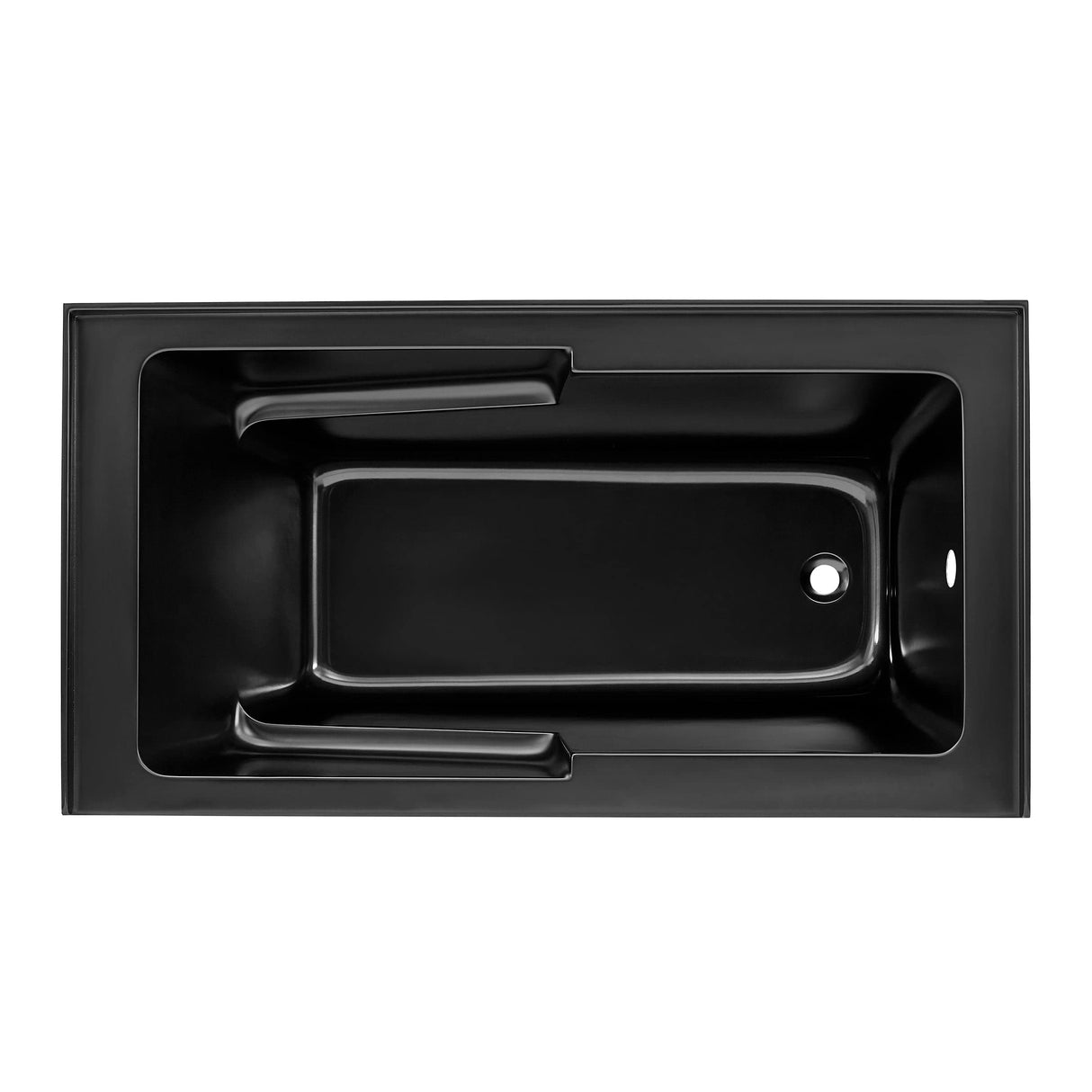 Voltaire 60 in. x 32 in. Acrylic Matte Black, Skirted Alcove, Integral, Right-Hand Drain, Apron Bathtub Swiss Madison