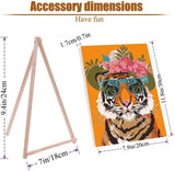 Tiger Paint by Numbers kit for Adults Framed Canvas - with Wooden Easel and Nice Box,Adults' Paint-by-Number Kits Animal DIY Acrylic Oil Painting for Home Wall Decor 7.8x11.8inch Kaixine