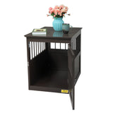 COZIVVOVV Wood Dog Crate Furniture,Wooden Indoor Dog Kennel Furniture, Aesthetic Furniture Style Dog Crate Table for Medium Dogs, Modern Small Dog Kennel end Table, Brown cozivvovv
