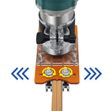Wood Trimmer Router Base, 2 in 1 Compact Wood Palm Router Base Router Slotting Bracket for Carbinet Closet Furniture, Suitable for Inside Diameter 65mm Trimming Machine Luqeeg