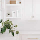 QEEIG Bathroom Floating Shelves for Wall - 15.7" Wall Mounted Shelf Over Toilet Farmhouse Home Decor Display Bookshelf Small 15.7 x 6.7 inch Set of 2, White (008-40W) QEEIG