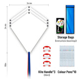 SGftre DIY Blank Diamond Kite for Kids & Adults Easy to Fly,Kite Making Kit Bulk,Kites are Used for Parties and Outdoor Beach Activities(3 Pack) SGftre