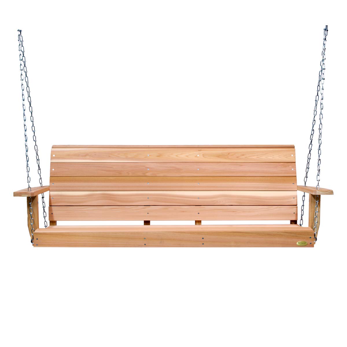 All Things Cedar PS60 Porch Swing | 5Ft Outdoor Furniture & Patio Swing | Handcrafted Western Red Cedar | Comfort Springs, Easy Assembly, Sustainable Outdoor Bench 68.5x23x24