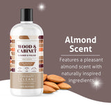 Therapy Wood Polish Bundle with Microfiber 16 oz. - Wood Furniture Polish, Best Wood Furniture Cleaner - Almond Scent - Wood Cleaner, Cabinet and Table Restorer, Natural Wood Conditioner Therapy