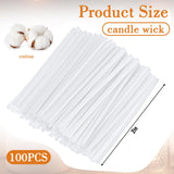 Conelist 100 Pack 2 Inch Cotton Wicks for Sand Candles Making White 100% Natural Cotton Candle Wicks, Low Smoke, No Lead and Metal for Candle Making DIY Conelist