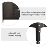 BYNSOE Metal Locker Storage Cabinet, 47.3” Employees Locker Industrial Steel Storage Cabinet with Shelves and 6 Lockable Doors for Home, School, Gym BYNSOE