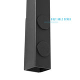 Senmit Cable Railing Post Fascia Mount-Stainless Steel Square Weldless 42"x2"x2" Pre-drilled Side Mount Metal Post for Wood Deck, Black 4 Pack Senmit