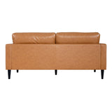 Naomi Home Marisa Genuine Leather Couch - Revel in Exquisite Leather Couch Opulence - Unparalleled Luxury Mid-Century Leather Couch – The Embodiment of Cozy Lounging and Contemporary Design, Tan Naomi Home