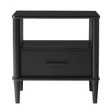 Walker Edison Modern 1-Drawer Nightstand, 20 Inch, Black 20-Inch Walker Edison