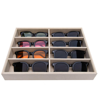 JETEHO Sunglasses Organizer Storage Velvet Jewelry Tray Glasses Holder Organizer Glasses Organizer Sunglasses Holder Eyeglasses Holder Sunglasses Display Velvet Tray for Jewelry Display Watch