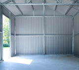 Sojag 12' x 30' Everest Galvalume Steel with Extra Tall Walls Garage Storage Building, Charcoal Sojag