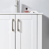 Wenore Home 24 Inch Bathroom Vanity with Sink, Small Bathroom Vanity Sink Set, White Bathroom Vanity Cabinet Combo, Modern Bath Vanity with Single Hole Ceramic Sink Wenore Home