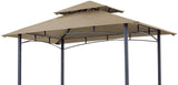 SCOCANOPY 8x5FT Replacement Canopy Grill BBQ Gazebo Roof Top, for Gazebo Model L-GG001PST-F,(Khaki) SCOCANOPY