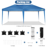 COBIZI Canopy 10x20 Pop Up Canopy Tent 10x20ft Waterproof Party Tent Ez Up Canopy Tents for Parties Wedding Outdoor Commercial Event Gazebo Portable Instant Tent for Backyard Camping Carport, Blue COBIZI