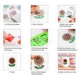 MEGZIHXN Kawaii Diamond Art Stickers,Corgi Puppy Peach Butt Sports Bath Hot Air Balloon Rainbow Love with Holographic Stickers Gem Painting Diamond Art Kits for Kids MEGZIHXN