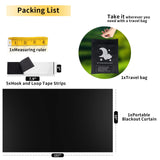 Vanten 2025 Upgraded Blackout Curtains, 157"x59" Blackout Shades,100% Blackout Window Shades with Strong Hook &, Loop Tapes, Temporary Blinds for Baby Nursery, Bedroom, Travel, Cars Vanten