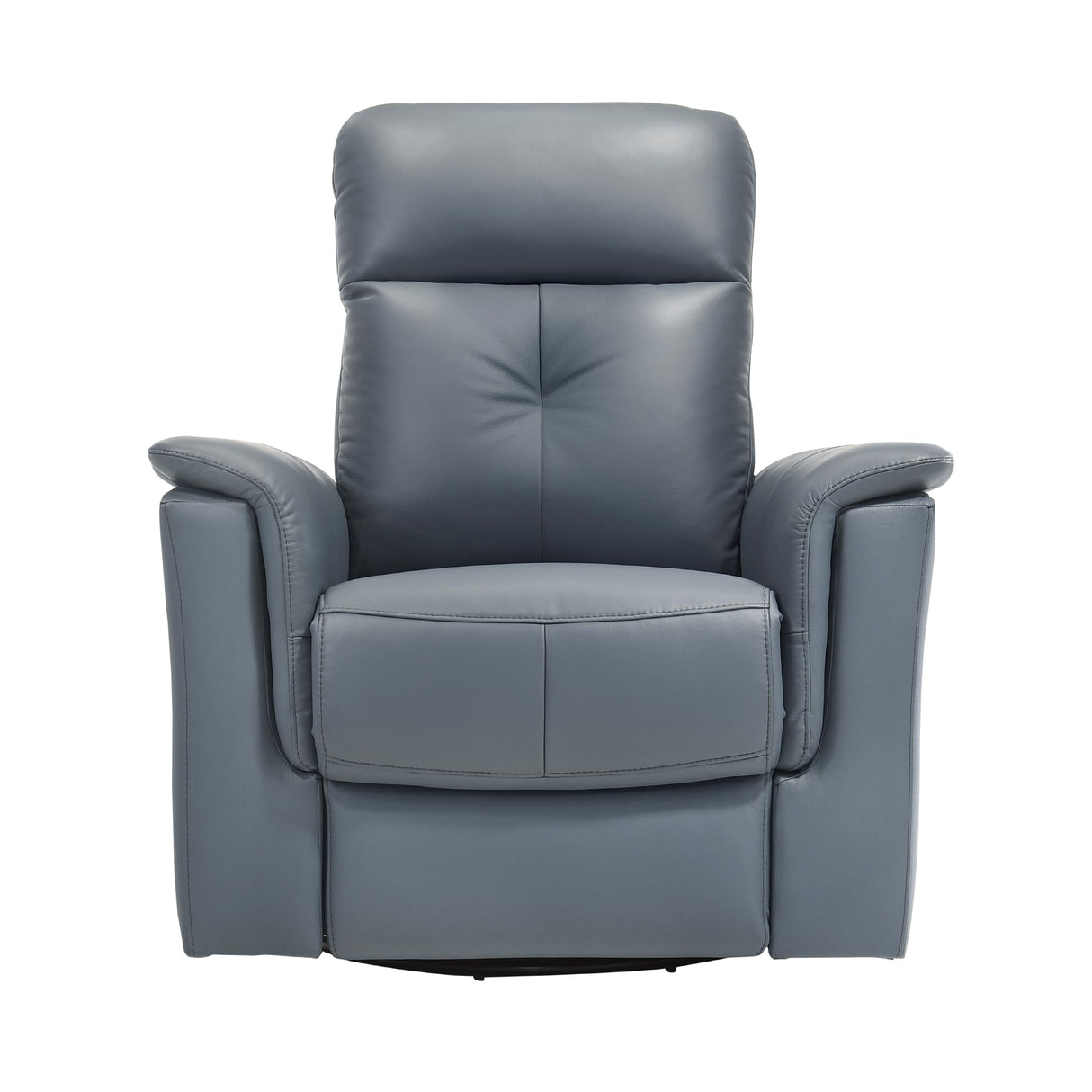 Lexicon Swivel Glider Recliner Chair, Comfy Nursery Glider, Top Grain Leather Match Recliner, Manual Reclining Chair for Living Room/Office/Apartment, Blue Gray Lexicon
