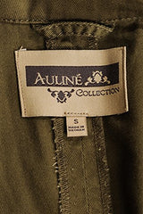 Auliné Collection Women's Premium Vintage Wash Lightweight Military Fashion Twill Hoodie Jacket Olive S Auliné Collection
