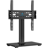 PERLESMITH Universal TV Stand - Table Top TV Stand for 32-60 inch LCD LED TVs - Height Adjustable TV Base Stand with Tempered Glass Base & Wire Management, VESA 400x400mm PSTVS04 PERLESMITH