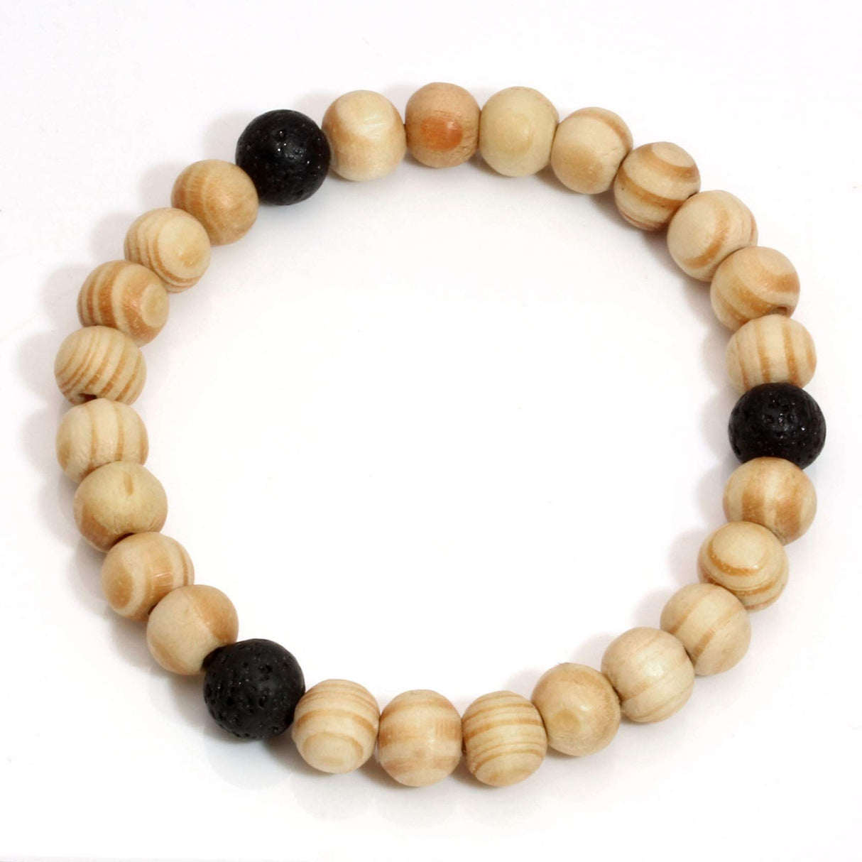 MILAKOO 4Pcs Lava Rock Stone Beads Essential Oil Diffuser Bracelet for Men Women Wood Beads Bracelet MILAKOO