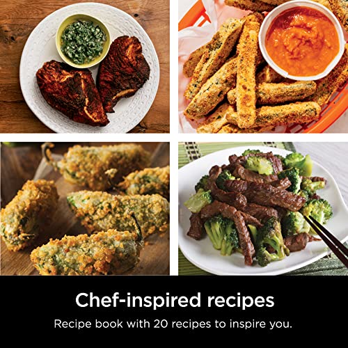 Ninja Air Fryer, Roast, Bake, Air Fry, Roast, Broil, Reheats, & Dehydrates, 4-in-1, Fries, Frozen Food, Veggies, and Juicy Meat, Less Oil, Easy Meals, Healthy Meals, Compact, 4 QT, Grey, AF101 Ninja