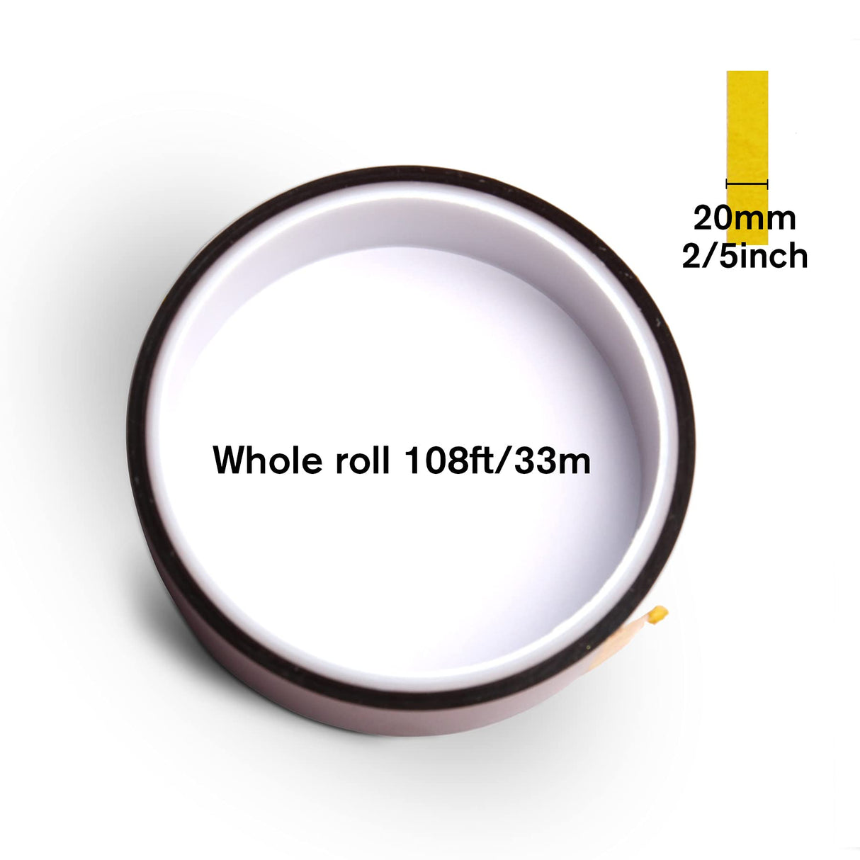 A-SUB 2 Rolls Heat Resistant Tape 20mm, No Residue, Heat Transfer Tape for Sublimation, High Temperature Tape for Heat Press, Sublimation Tape, 52ft/Roll A-SUB