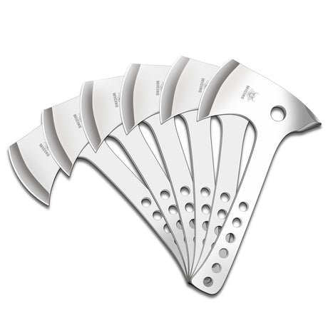 WICING Throwing Axes- 6 Pack, 10.2" Tomahawk Axe, Full Tang with Sheath Stainless Steel Throwing Hatchet, Great for Recreation and Competition WICING