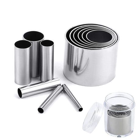 Fireboomoon 12 PCS Hole Hollow Punch Cutter Set with Storage Case,Stainless Steel Round Circle Ring Clay Cutters Ceramics Dotting Baking Indentation Mold Tools for Polymer Clay Pottery Handmade Craft FIREBOOMOON