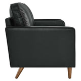 Modway EEI-5870-BLK Valour Leather Loveseat, Black Modway