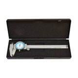6'' Dial Caliper 64th Fractional Stainless Steel Hardened Depth Gage Gauge Read 0.01'' Prolinemax