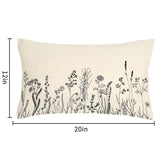 MFGNEH Farmhouse Pillow Covers 12x20 Inch Wild Flower Lumbar Throw Pillow Covers Home Decorative Pillows Spring Summer Decorations Cushion Case for Couch Sofa A539 MFGNEH