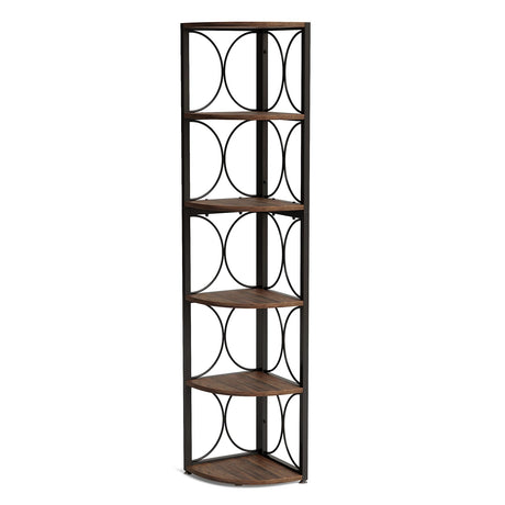 LITTLE TREE 66.9" Corner Shelf Stand, Ladder Etagere Display Bookshelf, 5-Tier Freestanding Shelves for Small Spaces, Living Room, Bedroom, Bathroom LITTLE TREE