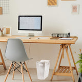 TOPZEA Wood Trash Can, Rectangular Rustic Wooden Waste Basket Farmhouse Wastebasket Bin with Handle Small Narrow Garbage Can Trash Bin for Near Desk, Bedroom, Office, Bathroom, Living Room Decor TOPZEA