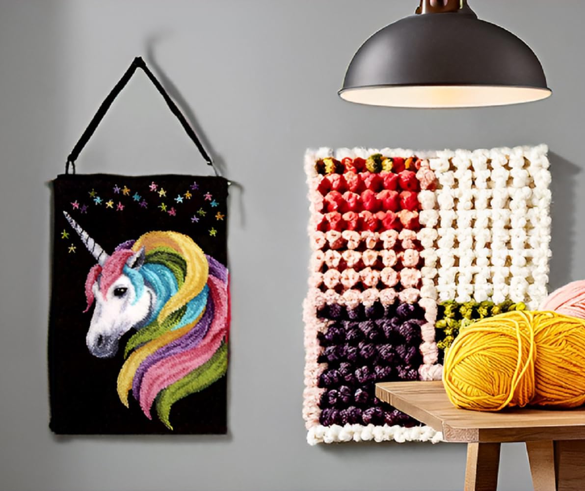 YOOTOM Latch Hook Rug Kits, Christmas DIY Rug Crochet Yarn Latch Hook Carpet Kit with Printed Canvas 20"x15" YOOTOM