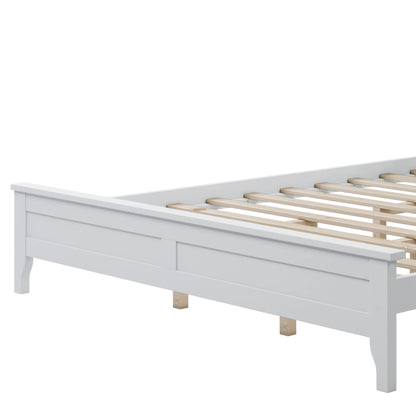 Harper & Bright Designs Modern White Queen Platform Bed with Headboard and Under-Bed Storage - WoodArtSupply