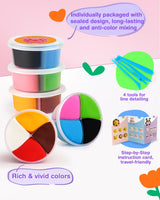 Air Dry Clay Kit 12 Animals, Modeling Clay 12 Boxes for Kids with Sculpting Tools and Tutorials, Model Magic Soft & Odorless, DIY Art Crafts Gifts for Party Favors Classroom Travel Roewioka