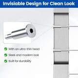 [Patent] Muzata 40 Pack 1/8" Invisible Cable Railing Kit Hardware Upgraded Hand Swage Tensioner Hidden for 2"x2" Metal Post T316 Stainless Steel Deck Cable Railing System CB40 Muzata