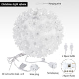 Christmas Lighted Sphere Balls Outdoor - 3 Pack 5.5" 50 LED Hanging Starlight Light, Replaceable Bulbs with Add-On Plug, Hanging Lights for Trees Party Wedding Patio Indoor Decorations Brightown