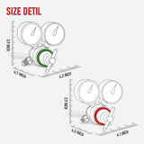 RX WELD Small Oxygen Acetylene Regulator Set, CGA540 and CGA200 Fit Outlet Thread 3/8"-24 Hose A-Size RX WELD