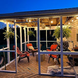 BRIMAX 12FT Outdoor String Lights with 5 LED Bulbs Outdoor Lights Shatterproof Edison Bulb Commercial Grade Waterproof LED Outside Light for Bistro Gazebos Porch Patio Garden BRIMAX