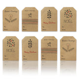 Boho Simple Christmas Gift Tag Adhesive Stickers – 2 x 3 Inch Labels, Roll of 100 with Minimalist Designs – Merry Christmas, Noel, and Candle, Made in The USA InStockLabels.com
