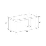 DHP Parsons Modern Coffee Table, White DHP