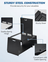 JOYTUTUS Center Console Safe Lock Box Compatible with 2021-2025 F150 Center Console Gun Safe Armrest Lockbox with 3 Digit Combo Code Lock F150 Accessories JOYTUTUS