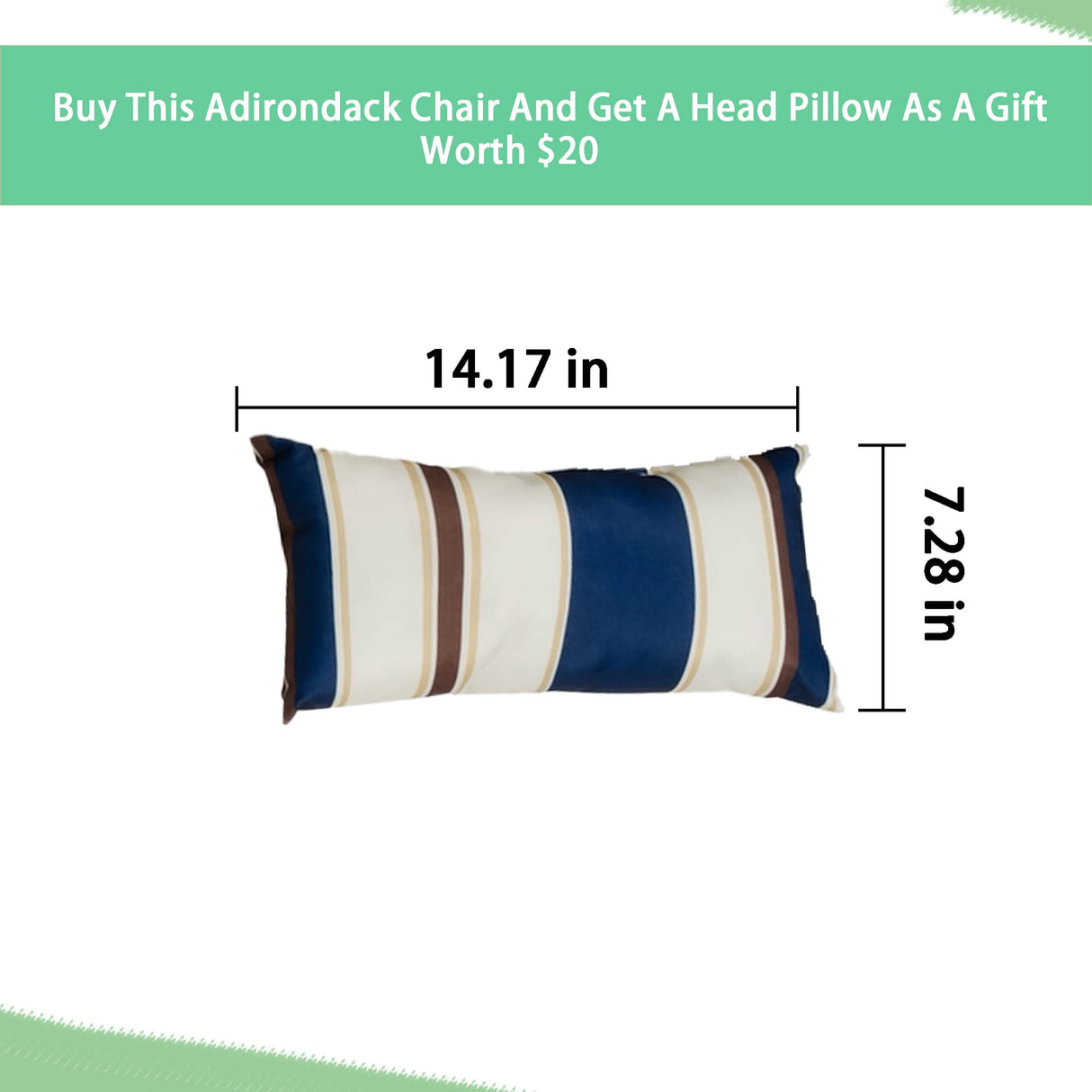 Anraja Outdoor Patio Wood Folding Adirondack Chair Outside with Cushion for Outdoor Porch, Yard, Garden, Pool, White Anraja