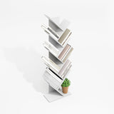 Furinno Tree Bookshelf 9-Tier Floor Standing Tree Bookcase, Plain White Furinno