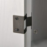 HOMCOM Farmhouse Computer Desk with Hutch and Cabinet, Home Office Desk with Storage, for Study, Light Grey HOMCOM