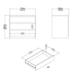 Tvilum Scottsdale 3 Drawer Chest in White High Gloss Tvilum